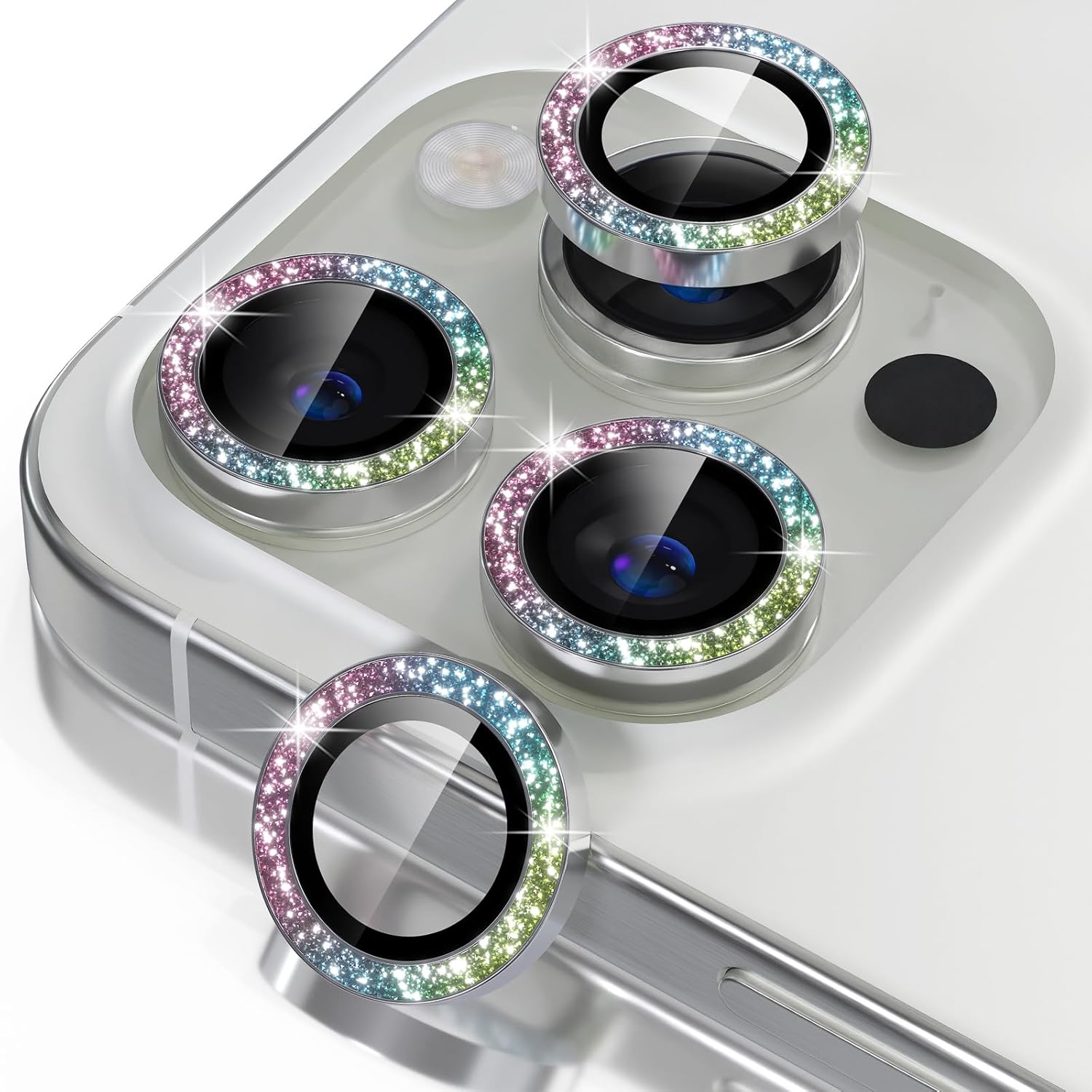 iPhone 16 Sparkling Diamond-Inspired Cell Phone Lens Protectors